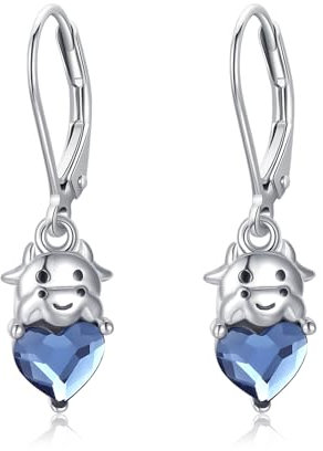 Milch Kuh Ohrringe Ohrstecker 925 Sterling Silber Kuh Ohrringe Ohrstecker Schmuck Geschenke für Damen Mädchen (Kuh)