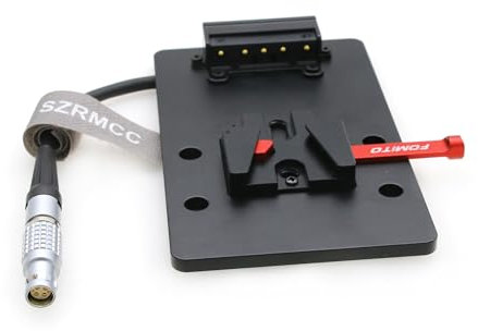 SZRMCC V Mount V-Lock Batterieplatte für DJI Ronin 4D-Kamera mit 6-poliger Buchse, Ausgangsadapter, Netzkabel, 10 cm