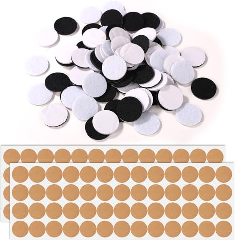 80pcs Undercover for Lav Mic, Sticky Circles Cover 40 White Felt Discs and 40 Black Felt Discs with 80 Sticker Lav Mic Accessories for Hiding Lavalier Microphones and Against Wind Noise