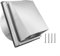 Zilimontt Vent Covers Exterior, Cowled Duct Cover With Gravity Flap With Louver Grille,Square Extractor Fan Vent Cover Grille With Backdraft Shutter(150mm)