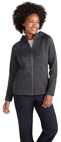 Mountain Warehouse Womens Nevis Full Zip Hoodie | Comfy & Warm Thermal Soft Wool Lined Jumper with Adjustable Hood & Zipped Pockets for Storage, Best for Layering & Winter