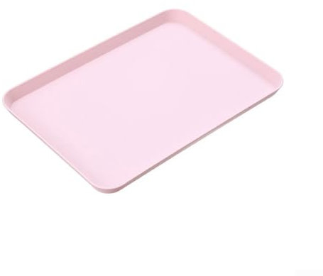 Funktionales Fast-Food-Tablett aus Kunststoff zum einfachen Servieren von Snacks und Getränken in verschiedenen Einstellungen (rosa)