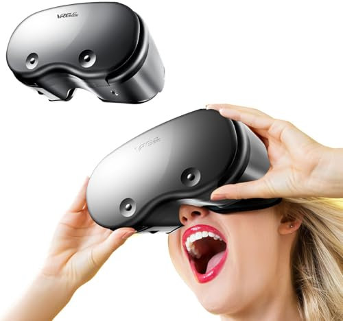 3D VR Headset für Smartphone | Virtual -Reality -Brille für Handyspiele und - VR Schutzbrille Helm unterstützt alle Handys 5 '' bis 7 '' großer Bildschirm