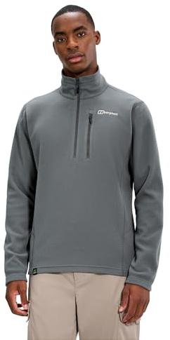 Berghaus Men's Prism Micro Polartec Fleece Jacket | Added Warmth | Extra Comfortable Fleece Full Zip, Grey, 4XL