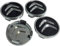 Grace's Tech Lot de 4 bouchons de moyeu compatible avec Citroen 60 mm C1 C3 C4 C5 C6 DS3 Fregi Jantes en alliage Logo, Noir