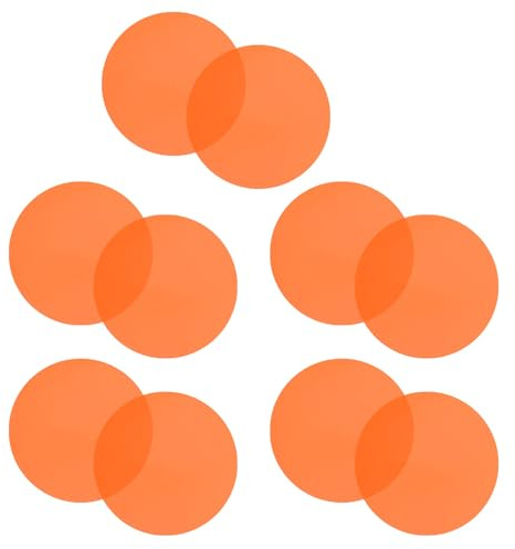 Orange Beleuchtungsfarbfolie PET Transparente 10 Stück für Spotlampen | Diffusor Folie, Video Foto Farbfilter, Lichtgewicht, Tragbar, Sauber Zuschneidbar, Leicht zu Lagern