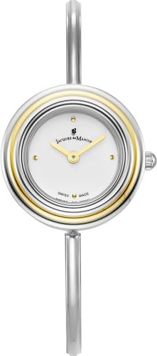 Jacques Du Manoir Aurora, Damen Armbanduhr, Quarz Analog, Edelstahl, 26 mm, Edelstahlarmband, Silber, 3 bar, Zifferblattfarbe: Weiß, Kristalle, JWL05403