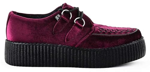 Creepers Montantes Unisexes Viva de TUK Footwear – Chaussures Gothiques à Plateforme en Cuir et à Lacets