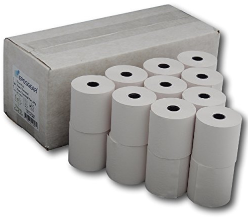 EPOSGEAR® (5 Rolls) 57mm x 57mm 57x57 Single Ply Non-Thermal Paper Till Cash Register Machine Receipt Printer Rolls