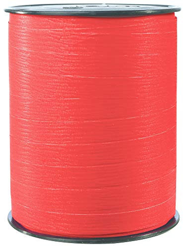 Clairefontaine 601506C Spule Geschenkband matt (250 m x 10 mm, ideal für Bastelprojekte und Geschenke) 1 Stück rot
