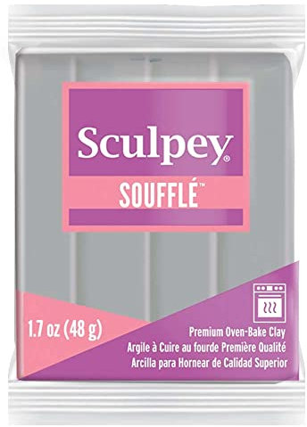 Polyform Sculpey Polyform SU 6645 48 g Individual Soufflé Clay Bar, Concrete