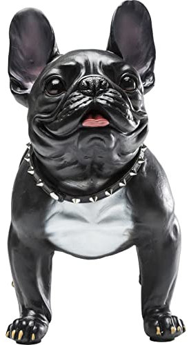 Kare Design Deko Figur Ganster Dog, Schwarz, Hund, Deko Objekt, Tiermotiv, Wohnzimmer, Schlafzimmer, Flur, 40x50x24 cm (H/B/T)