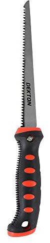 Dekton Jab Saw-Extra-Sharp Teeth and Pointed End for Piercing Plasterboard| Ideal for Fitting Sockets & Down Lights| Large, Comfortable, Soft Grip Handle| Excellent for Wood, Plastic, Drywall Cutting