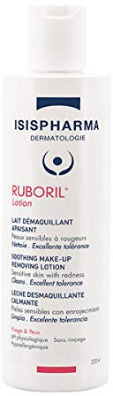 ISISPHARMA RUBORIL Latte detergente lenitivo 250 ml - Pelle sensibile Tutti i tipi di arrossamenti - Senza risciacquo - Non profumato - Viso e occhi - Prodotto in Francia