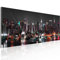B&D XXL - Wandbilder XXL New York 150x50 cm 1 tlg - Wand Deko Vlies Leinwand Bilder Groß Wanddeko Wohnzimmer Schlafzimmer Kunstdrucke Panoramabild - Skyline NY Stadt City d-B-0087-b-a
