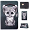 Case For All-New Kindle Fire 7 Tablet (9th Gen, 2019 Release)-PU Leather Slim Shell Standing Cover with Auto Wake/Sleep For Amazon Fire 7 Tablet (5th Gen 2015/7th Gen 2017 Release)-Music leopard