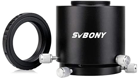 Svbony SV123 Adattatore Cannocchiale Fotocamera, Adattatore per Anello-T Regolabile in Lunghezza Compatibile con SV46