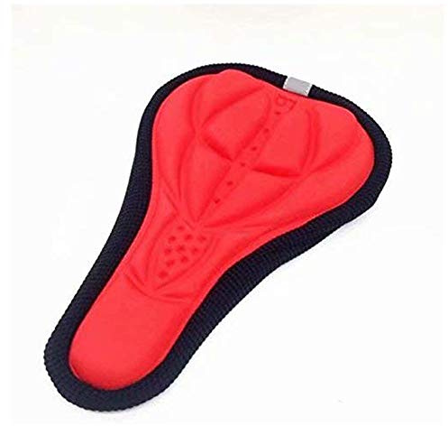 VOANZO 2 STÜCKE Mountainbike Sattelbezug luftigen Kissen 3D Silikon Komfortable Sitzbezug Kissen Sets Fahrrad Zyklus Zubehör (Rot)
