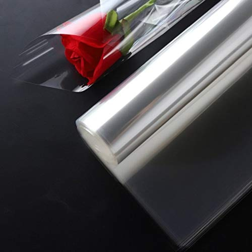 100mx 80cm Cellophane Wrap Florists Flowers Hampers Gift Wrapping Flowers Craft Basket Bouquet Fruit Food Folding Type | 20 Microns Thick Florists Flowers DIY Craft Present Birthday Party Box Bottel Gathering Game Bouquets Baskets Decoration