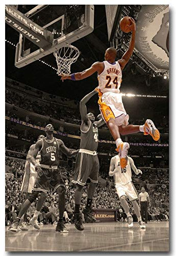 Plakate Und Drucke Kobe Bryant Dunks Basketballtuch Wandkunst Poster Leinwand Malerei Wohnkultur (art-1,60x90 cm(ohne Rahmen))