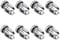 UFURMATE Adjustable Glass Shelf Bracket, 8Pcs Mounting Brackets Zinc Alloy Holders Clamp Clip Supports for 6-10mm Glass Acrylic Wood, Polished Chrome, Penetrable Mounted