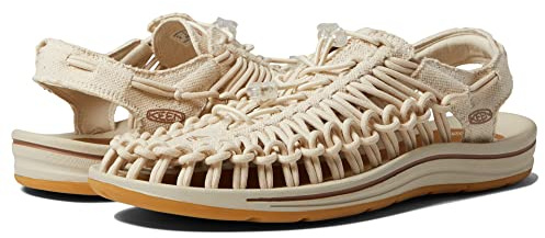 KEEN Herren Uneek Canvas Two Cord Sandalen, Natürliches Segeltuch/Birke, 41 EU