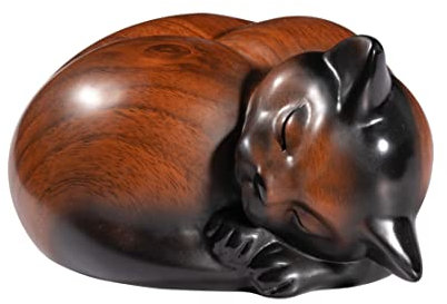 Kriss Art Haustier Urnen,Schlafende Harz Kremation Katze Urne,Katzenurnen für Asche,Kleintier Urne…