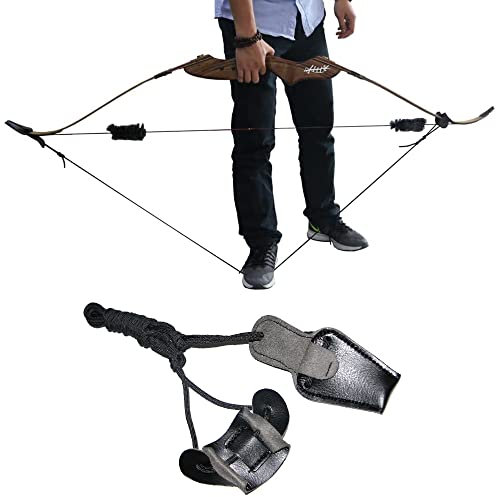 Huntingdoor Bogenspanner für Recurvebogen Langbogen Bogenschießen Leder Spannhilfen Spannschnur Gliedmaßen Spannhilfe Bogenspannhilfe