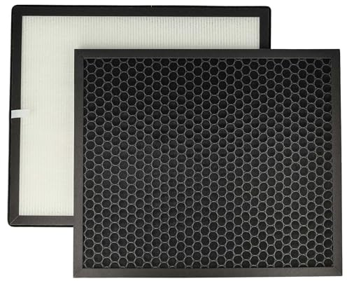 vhbw 2 Part Filter Set compatible with Levoit LV-PUR131, LV-PUR131S Air Purifier - activated carbon filter, HEPA filter