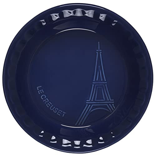 Le Creuset Eiffel Tower Collection Stoneware Pie Dish, 9, Indigo