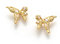 C.Paravano Goldene Ohrringe Damen 18Kt | Ohrstecker Schmetterling Gold Hypoallergen | Ohrringe Stecker | Ohrschmuck Geschenk für Damen Mädchen Weihnachtsgeschenke