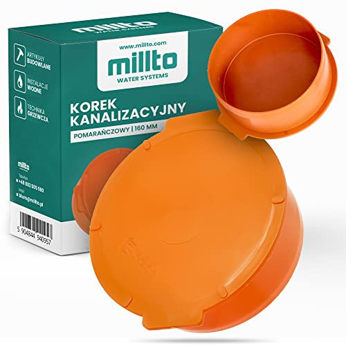 Millto™ Muffenstopfen HT KG Rohr Ø DN 160 mm Orange | Abwasser Kappe Kunststoff Abflussrohr Kunststoffstopfen PVC PP Verbindung Anschlussstück Deckel