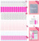 Saviland Press on Nail Tool Kit: 20PCS All In 1 Press on Nails Tools Sticky Adhesive Tabs Fake Nails Tools Mini Nail File Nail Glue Prep Pads Nail Art Tools Starter Nail Salon Gifts Carry Anywhere