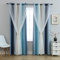 Anytime Stern-Vorhänge für Mädchenzimmer, verdunkelnde Kindervorhänge, rosa Vorhänge für Fenster (blau, 1 Panel, B 132 x L 213 cm)