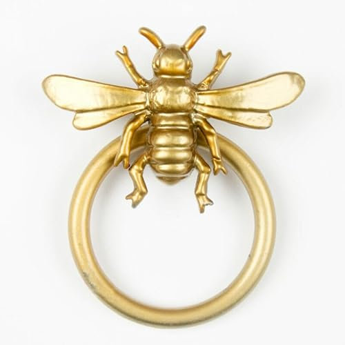 Fyne-Finds Gold Bee Vintage Metal Drawer Ring Pull Door Handle Knob Furniture Kitchen Cabinet Decorative