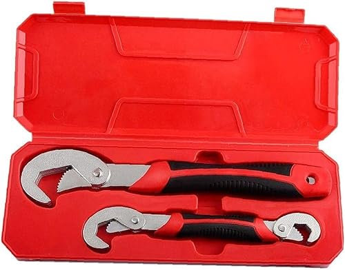 ENESEA Adjustable universal wrench,Multi-Function Universal Wrench Set 9-32mm Ratchet Wrench Spanner Hand Tools Water Pipe Wrench Repairing Car 2 PCS Wrench/hand socket