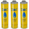 Z.M.C Lot de 3 cartouches de gaz universelles 330 g, gaz propane/butane 600 ml, raccord fileté, cartouche de gaz EN417, cartouche à visser pour désherbeur, évapeur, chalumeau, avec valve à vis
