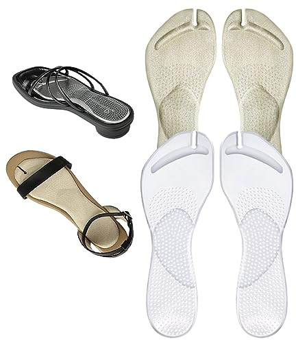 Plantar Fasciitis Insoles Arch Support Inserts Women for Sandals and Flip-Flops 2Pairs Self Adhesive Women Gel Arch Support Cushion Insoles Improve Fit and Relieves Pain from Plantar and Flat Feet