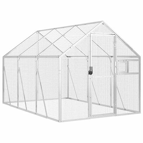 vidaXL Voliere Vogelkäfig Vogelvoliere Freilaufgehege Vogelhaus Aluminium