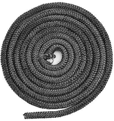 Kamin-Dichtungsseil, 6/8/10/12 mm 2M Ofentür-Dichtungsseil, Dichtung, Dichtungsseil, Ersatz für Kamin, Öfen, Holzbrenner, Glas (12mm X 2m)