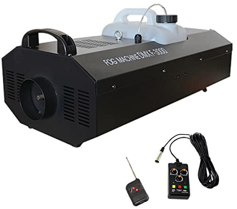 PRUJOY 3000 W tiefliegende Nebelmaschine, DMX 3-in-1-Rauchnebelmaschine, Bühneneffekt, konstante Temperatur, mit kabelloser Fernbedienung, für Bühnenbar