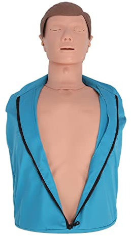 HOHXFYP Professionelle CPR Trainingspuppe für Erwachsene, Gummi Halbkörper CPR Trainingspuppe für Erwachsene, Trainingsmodell für Herz Lungen Wiederbelebung für Die CPR Praxis