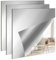 Warmiehomy 3 Pieces Self Adhesive Mirror Tiles 40x40cm Acrylic Stick on Removable Wall Mirror Stickers for Home Decoration