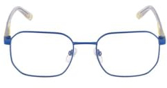 FILA Brille mit Sehstärke für Unisex optional mit Sonnenbrillentönung oder Blaulichtfilter, Geometrisch, gefertigt aus Metall (inklusive Brillenetui)