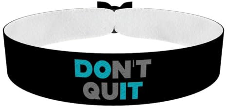 Dont Quit - Do it blau Stoffarmband - Motivationsarmbänder - Satinarmband für mehr Motivation - Glücksarmband - Handgemachtes Armband - Geschenk für Motivation - Unisex Armband