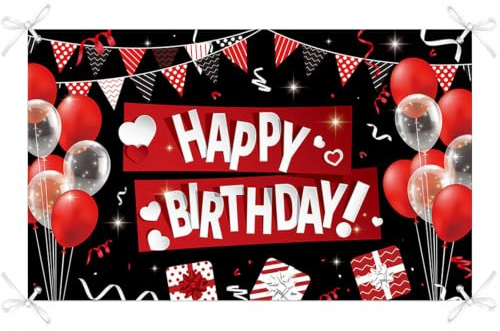 PIMXL Fondo de Cumpleaños, Banner Innovador para Decoración de Cumpleaños Feliz, Decoración Innovadora para Fiesta de Cumpleaños con Diseño, Feliz Cumpleaños Bandera para Hombre Mujer