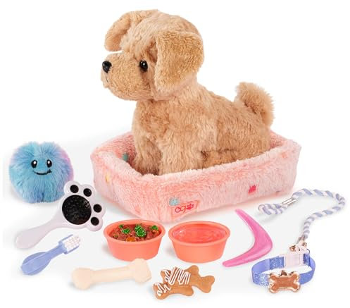 Our Generation – Plüschbett für Plüschtiere – Spielzeug für Kinder ab 3 Jahren – Puppenzubehör (46 cm) – Fantasiespiel – Spielzeug für Kinder ab 3 Jahren – Welpenpflege und -Spiel