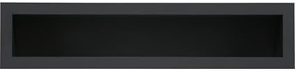 Rejilla de Ventilación Lineal Metálica Negra RAL 9005 – Rejilla de Salida de Aire para Chimenea, Conductos, Paredes, Techos o Túneles – Diseño Moderno Lacado en Polvo. (40 x 9 cm)