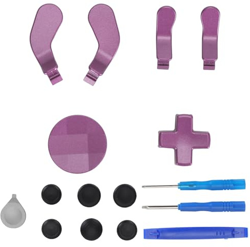 Levette di ricambio in metallo per controller Xbox One Elite Series 2, accessori per Xbox One Elite Series 2, kit di pezzi di ricambio joystick (viola)