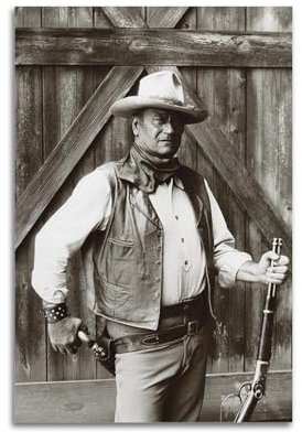 KPNEUDCZZ John Wayne Bob Willoughby Poster, dekoratives Gemälde, Leinwand, Wandposter und Kunstdruck, moderne Familienschlafzimmer-Dekoration, Poster, 20 x 30 cm